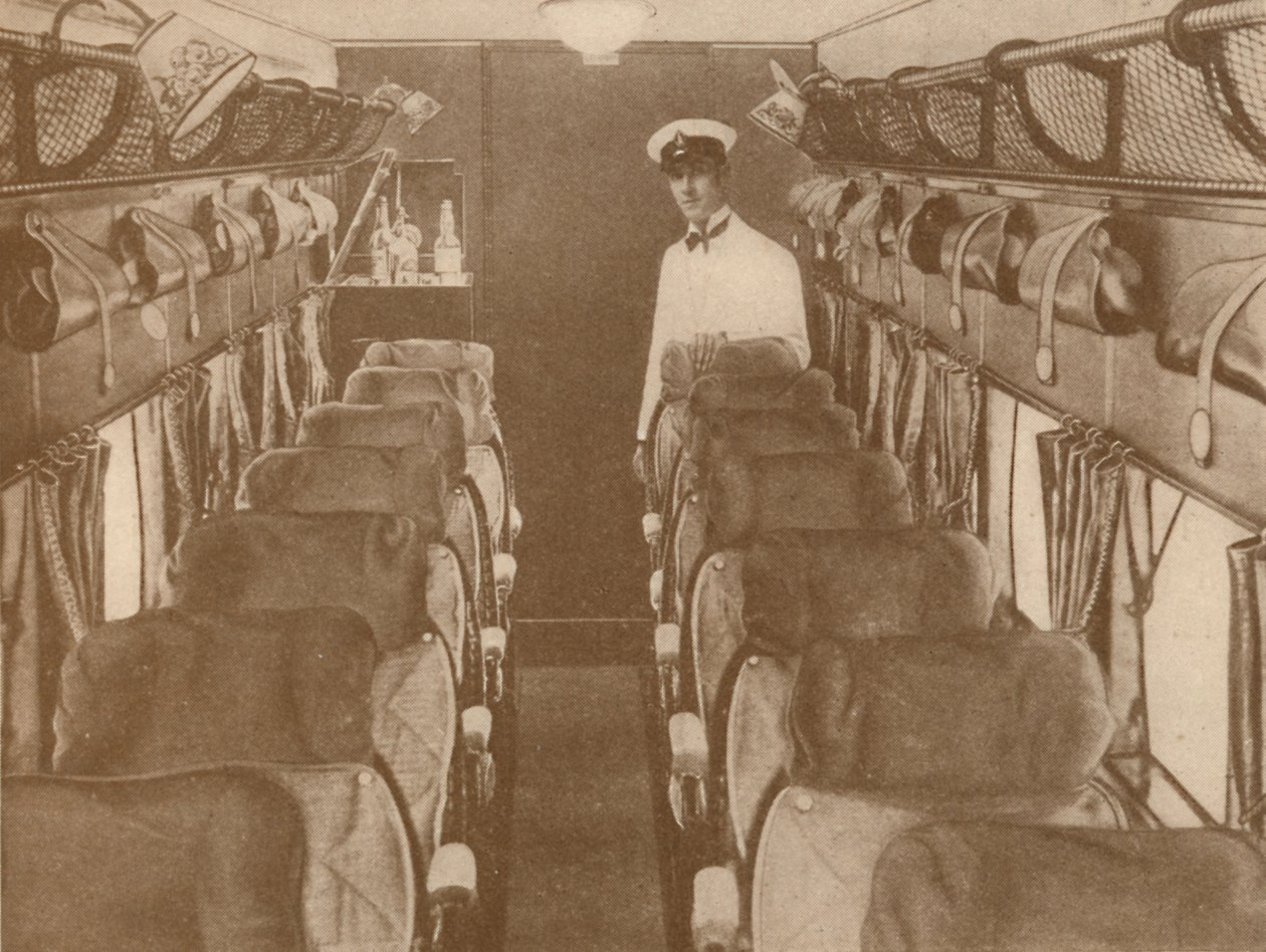 Londra-Paris Uçağının Salonu, 1927 by Unbekannt