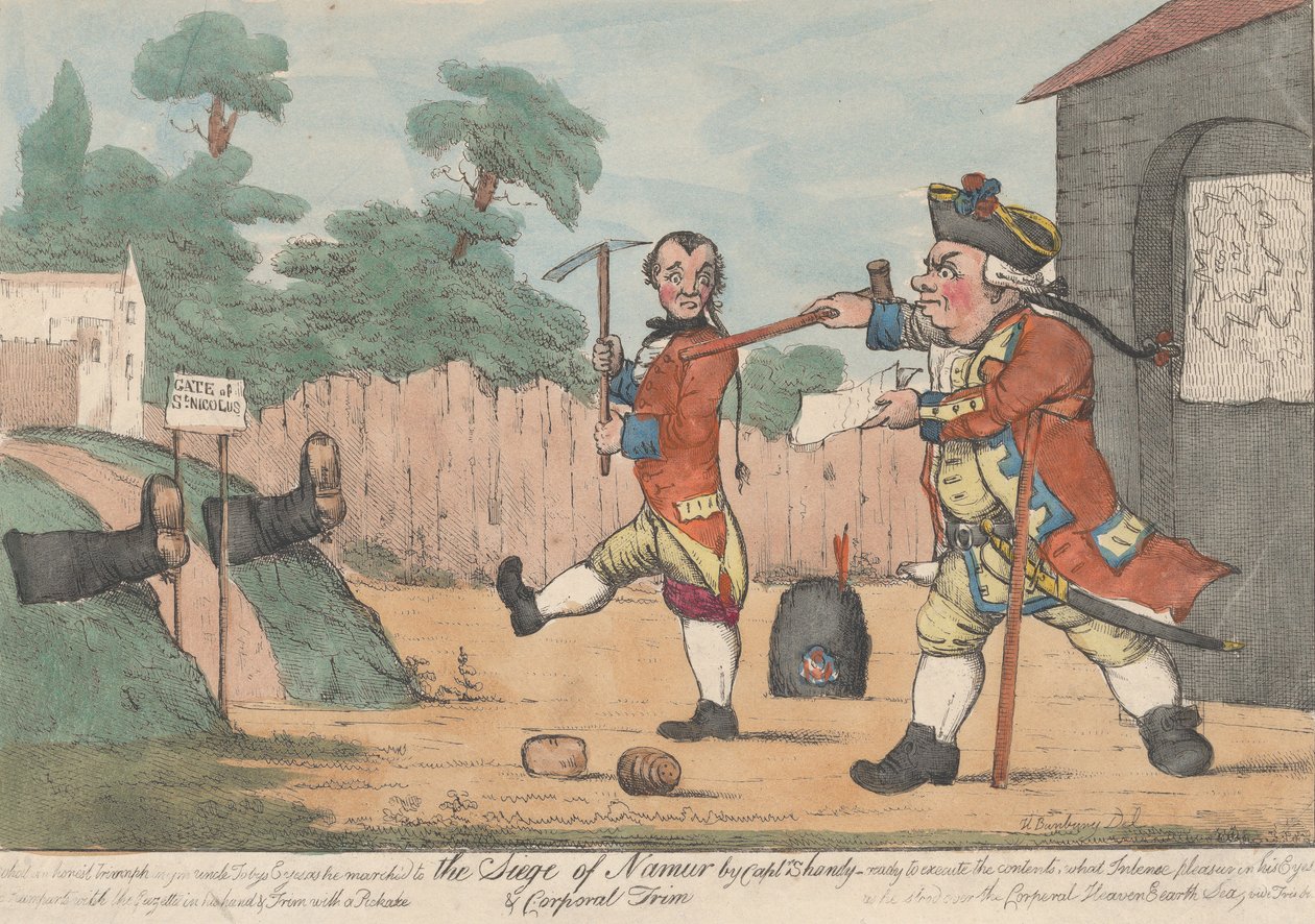Kaptan Shandy ve Onbaşı Trim Tristram Shandy tarafından Namur Kuşatması, 1800-20. by Unbekannt