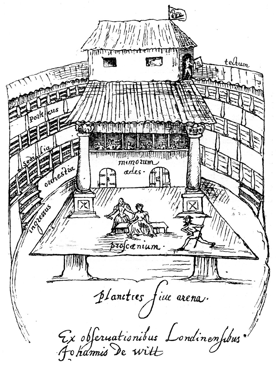 Kuğu Tiyatrosu, Londra, 1596, 1893 by Unbekannt