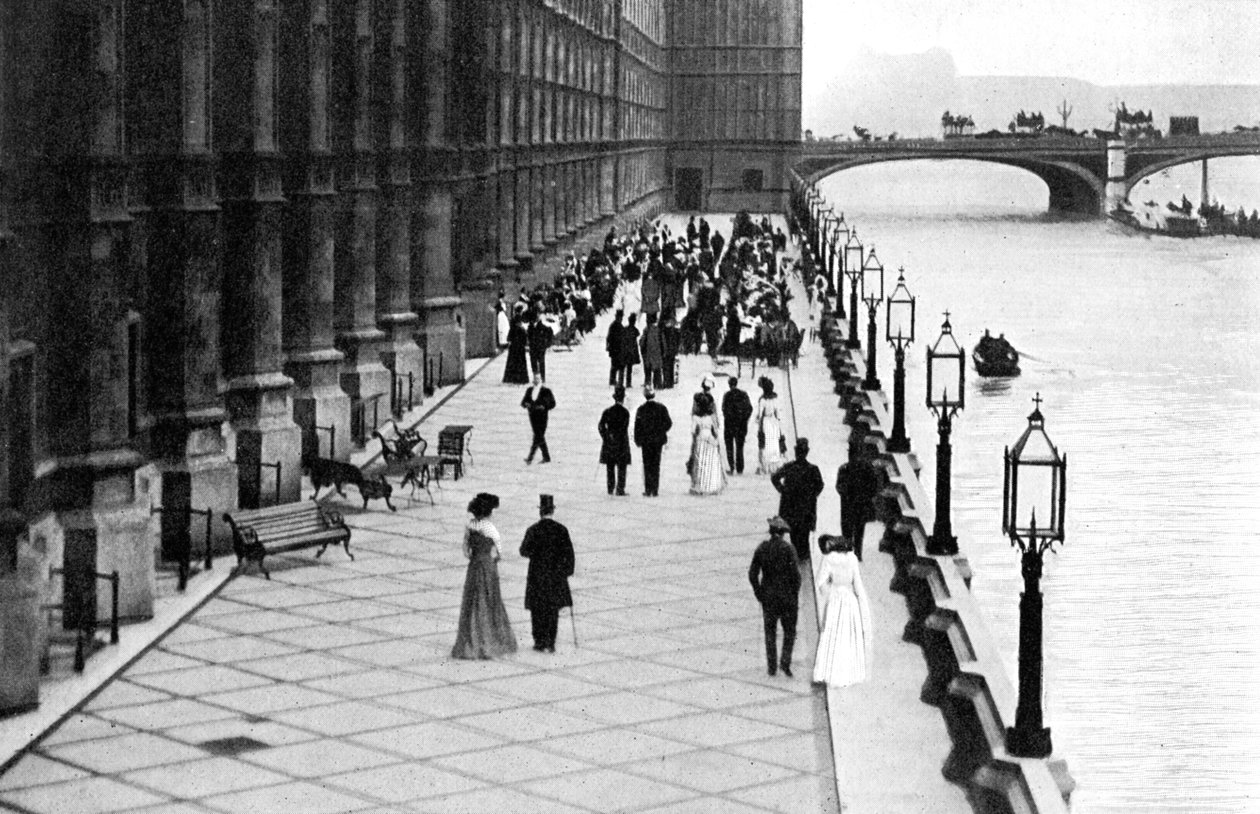 Teras, ikindi çayı, Westminster Sarayı, Londra, c1905 by Unbekannt