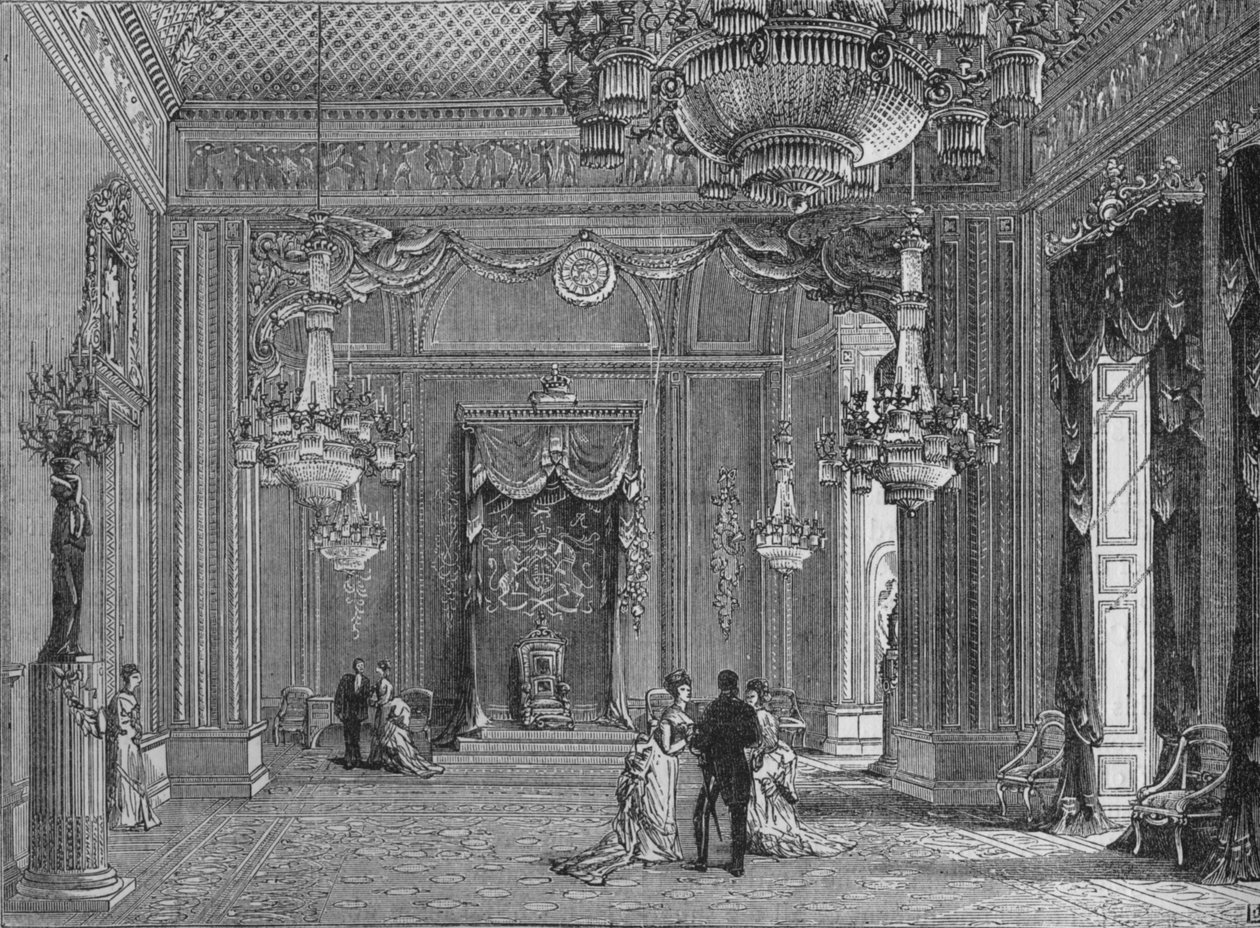 Taht Odası, Buckingham Sarayı, Westminster, Londra, c1875 1878 by Unbekannt