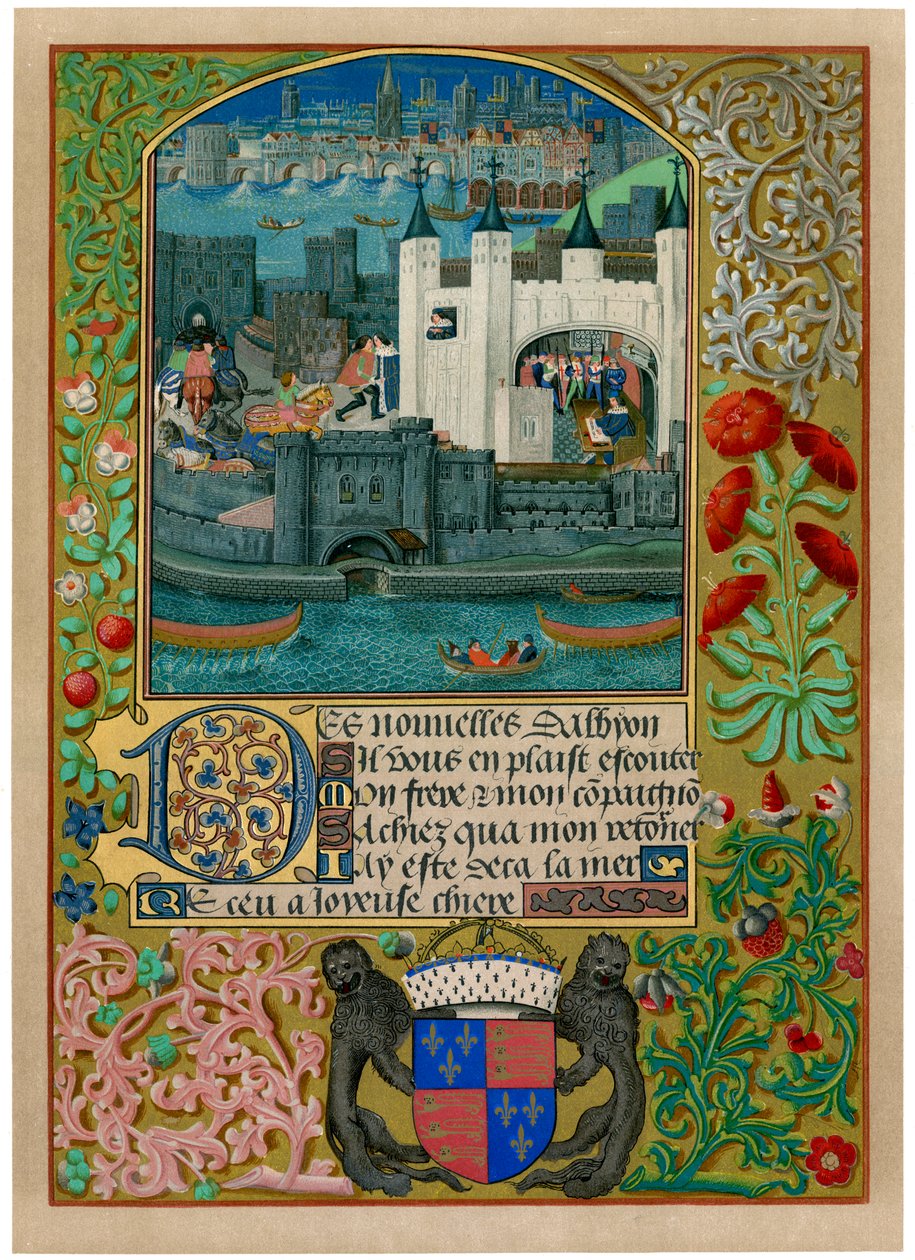 Londra Köprüsü ile Londra Kulesi, c1500, c1901 by Unbekannt