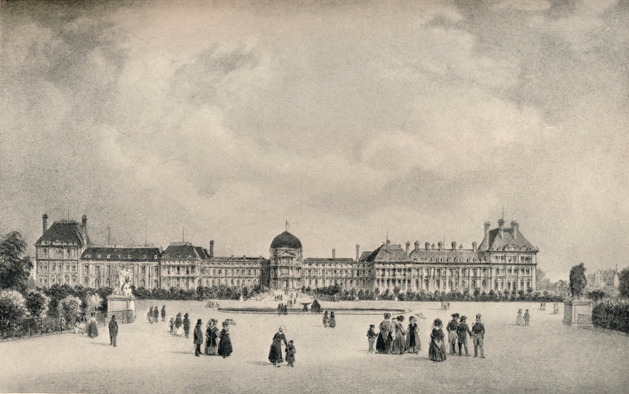 Bahçelerden Tuileries Sarayı, 1915 by Unbekannt