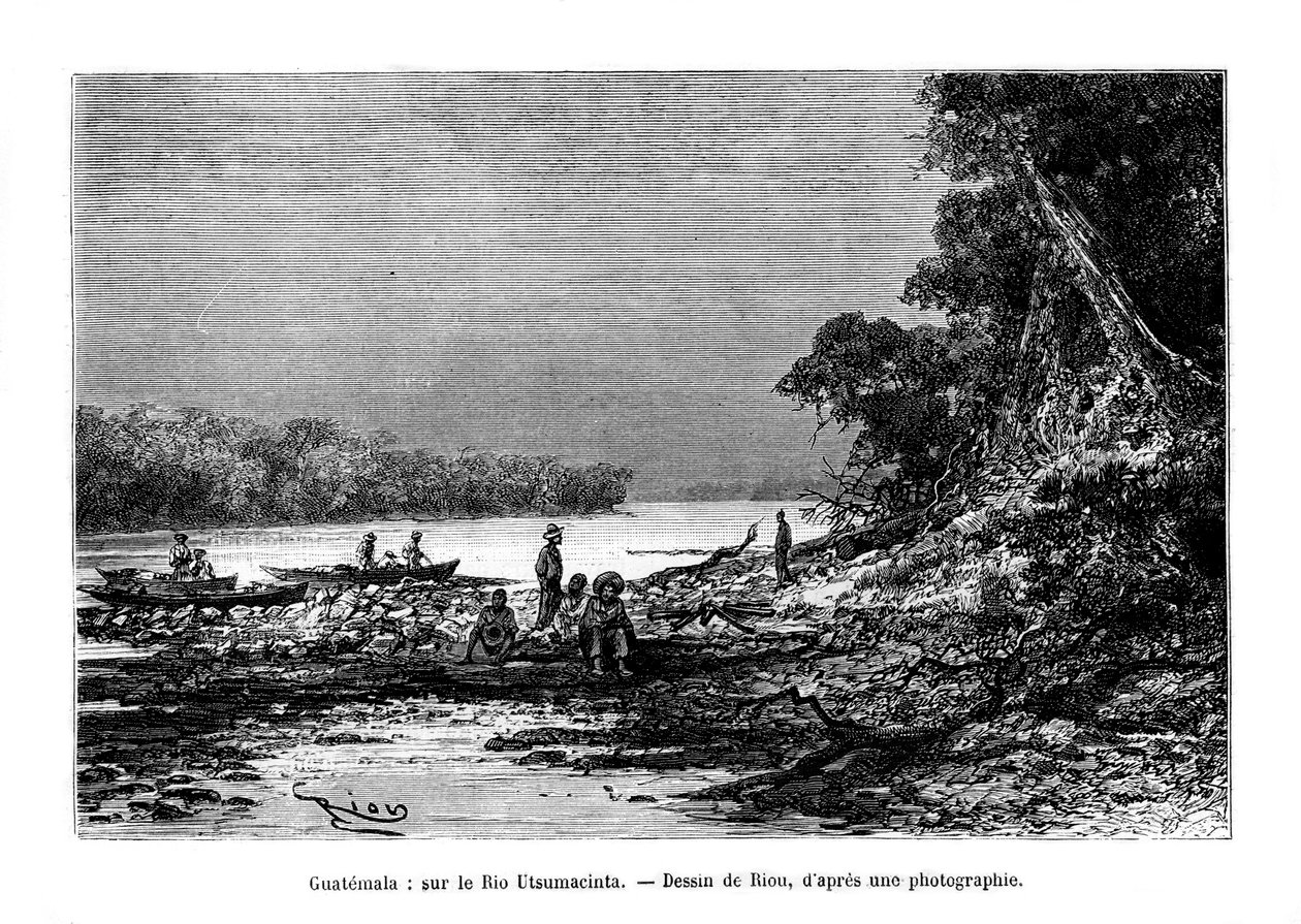 Usumacinta Nehri, güneydoğu Meksika ve kuzeybatı Guatemala, 19. yüzyıl by Unbekannt