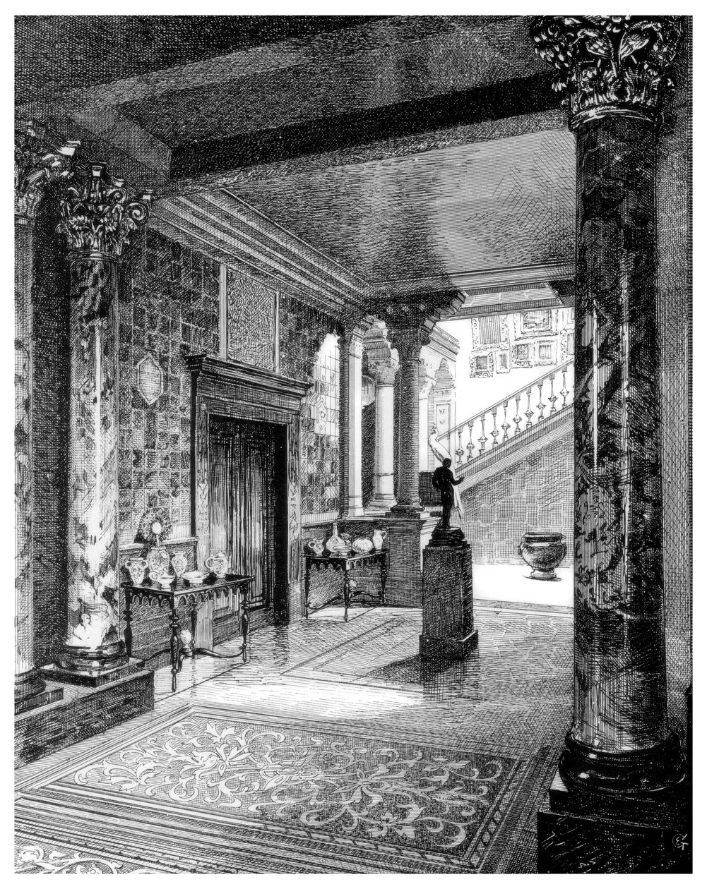 Vestibül, c1880-1882 by Unbekannt