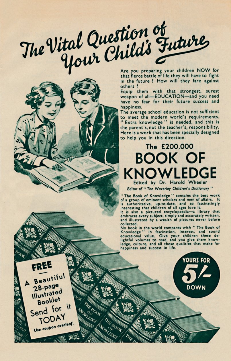 Çocuğunuzun Geleceğinin Hayati Sorusu - Bilgi Kitabı, 1935 by Unbekannt