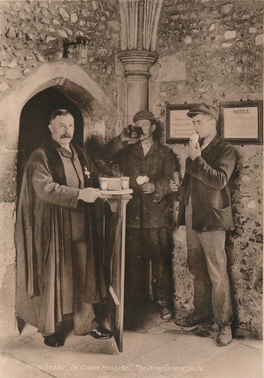 Wayfarers Dole, St Cross Hastanesi, Winchester, Hampshire, 20. yüzyılın başlarında by Unbekannt