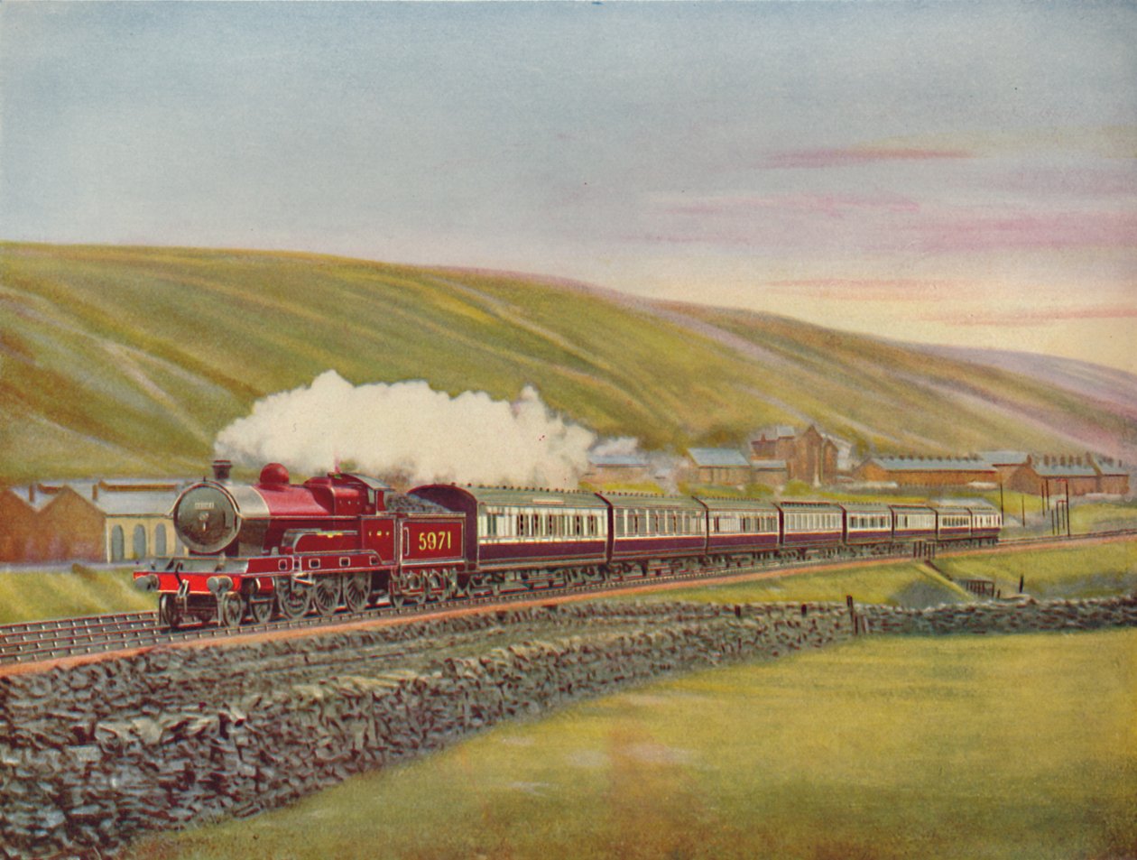 The West Coast Scotsman, Tebay Yakınlarında Tam Hızda, L.M.S.R., 1926 by Unbekannt