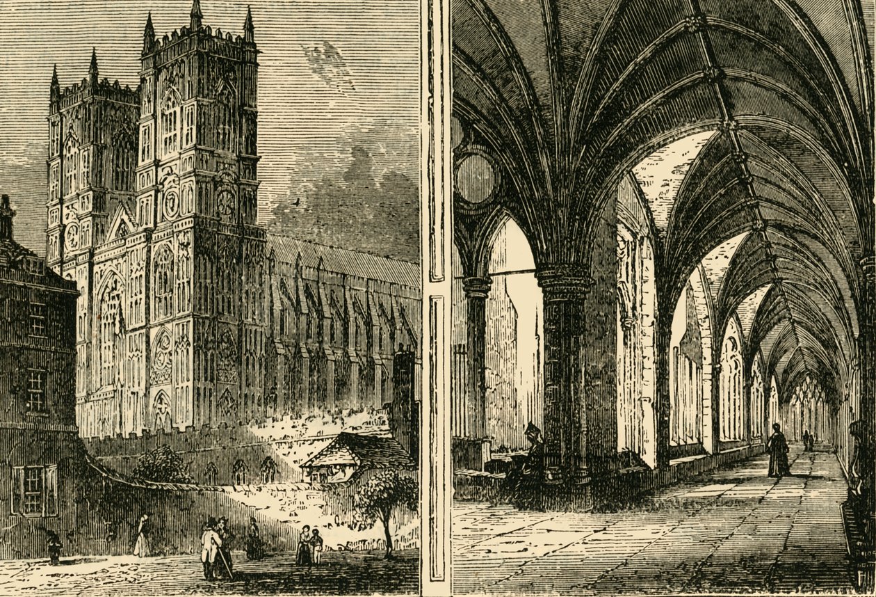 Westminster Abbey Batı Kuleleri ve Manastırları, 1881. by Unbekannt