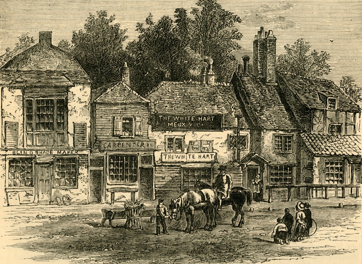 Beyaz Hart, Knightsbridge, 1820, c1876. by Unbekannt