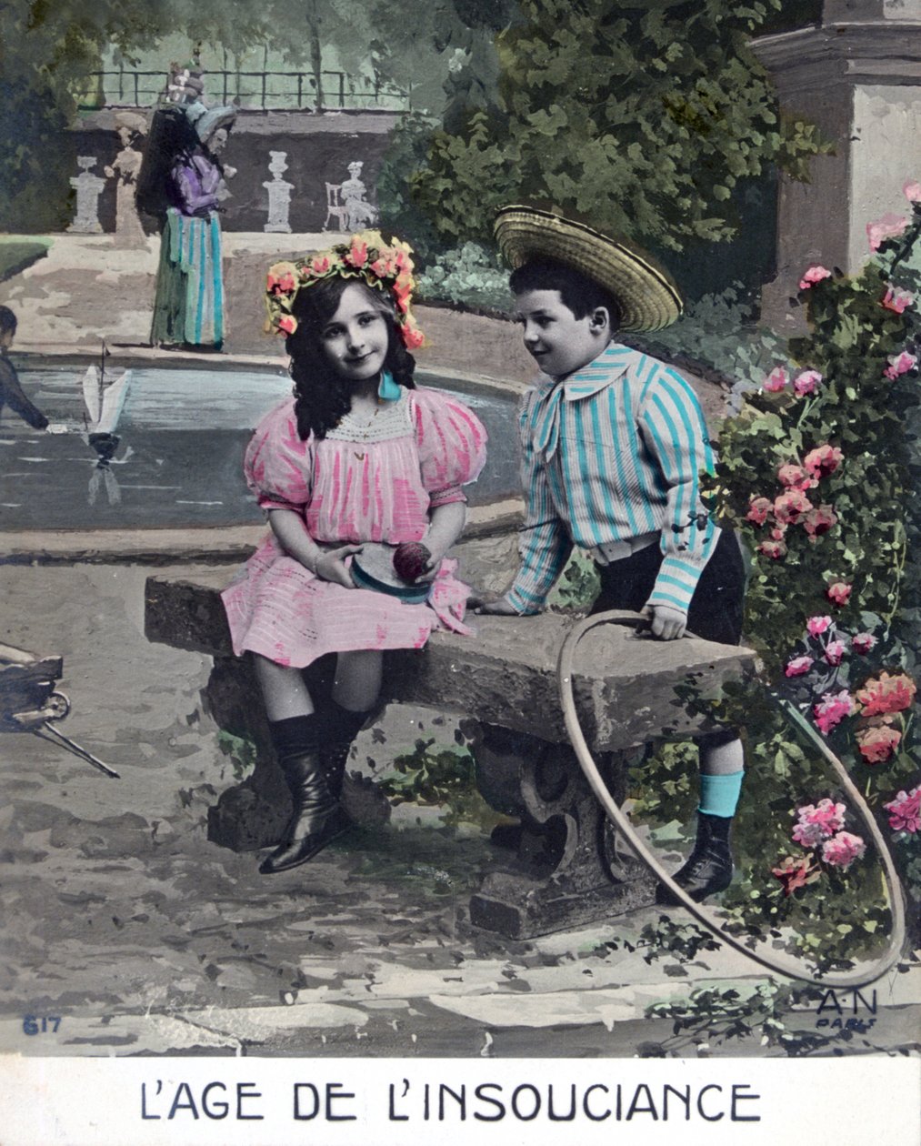 Masumiyet Çağı, Fransız Kartpostalı, c1900 by Unbekannt
