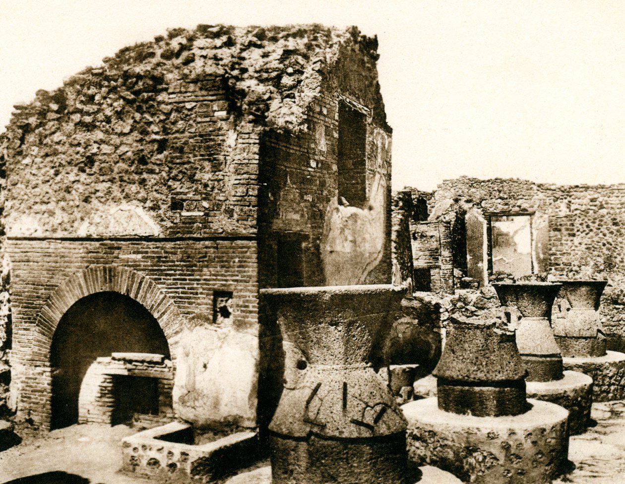Fırın ve değirmen, Pompeii, İtalya, 1900