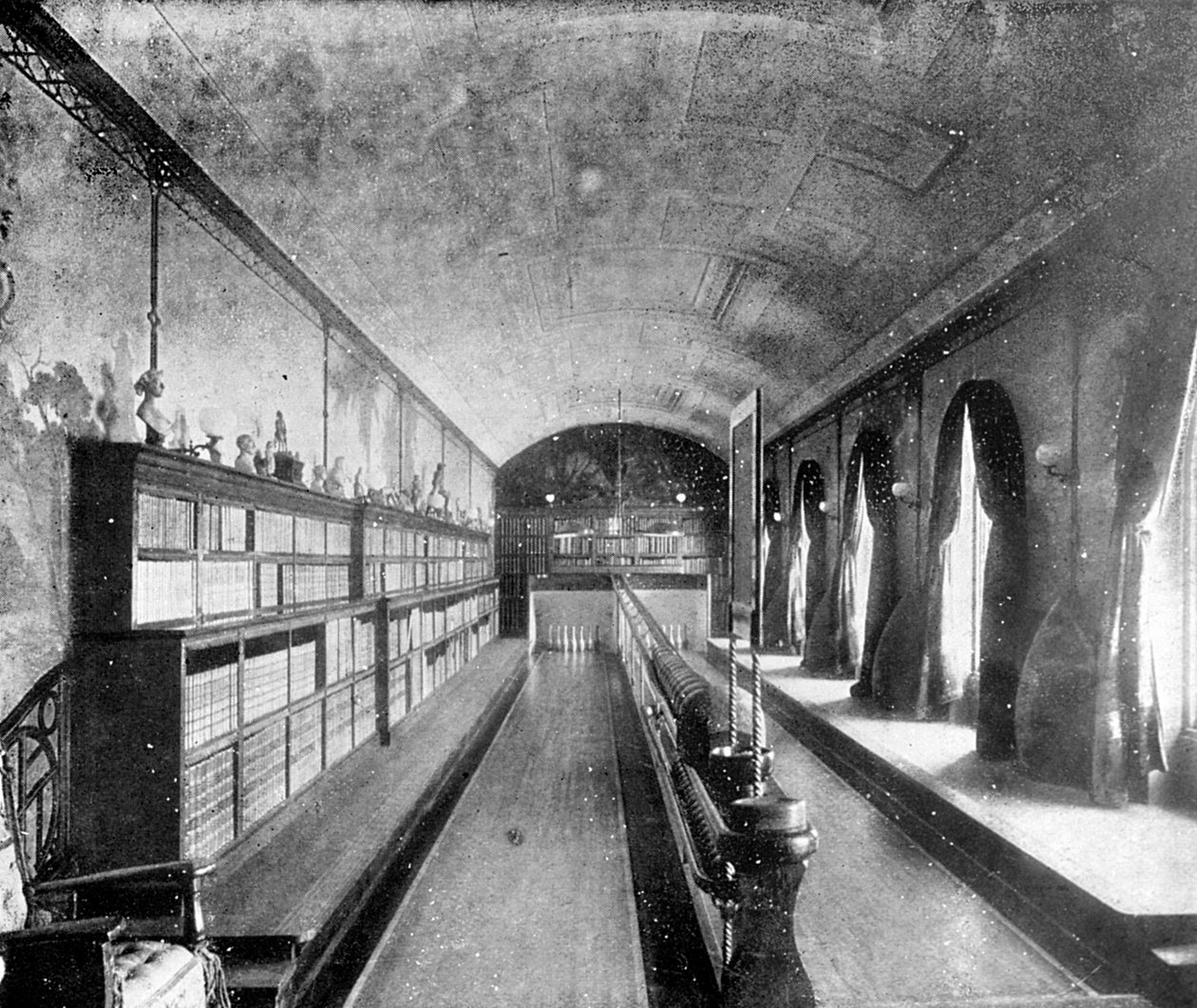 Bowling salonu, Sandringham House, Norfolk, 1910 by Unbekannt