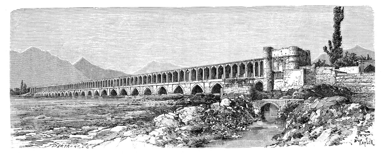 Zendeh-Rud üzerindeki köprü, İsfahan, İran, 1895 by Unbekannt