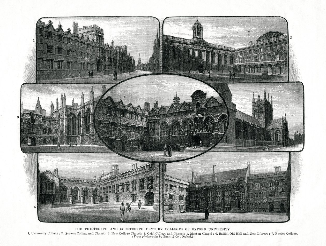 Oxford Üniversitesi kolejleri, 1895 by Unbekannt