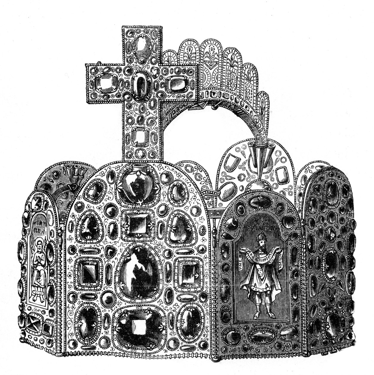Charlemagne tacı, c8. yüzyıl, 1870 by Unbekannt