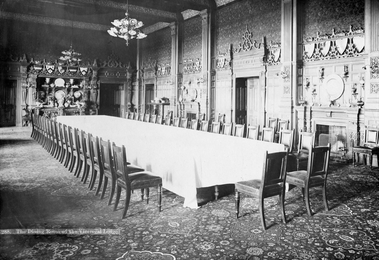 Yemek odası, Viceregal Lodge, Hindistan, 20. yüzyıl by Unbekannt