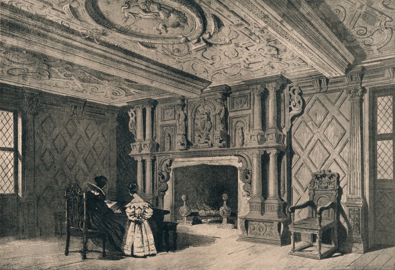 Salon, Park Hall, Shropshire, 1915 by Unbekannt