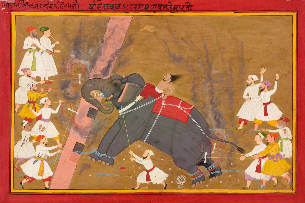 Fil Khanderao Bahadur Öldüren Sham Mahavat, Ka. 1700. by Unbekannt