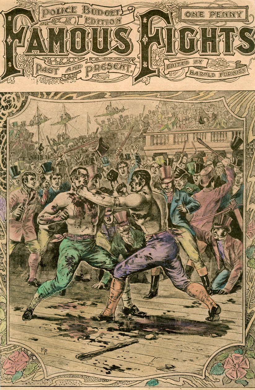 Tom Spring ve Jack Langan arasındaki ilk kavga, 1824, 19. yüzyılın sonları veya 20. yüzyılın başlarında by Unbekannt