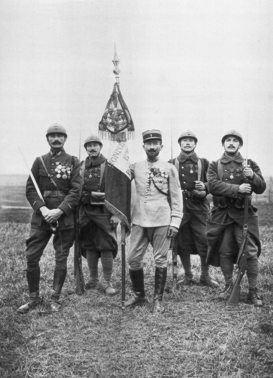 Fransız Yabancı Lejyonu Alayı de Marche bayrağı, c1914-1918 by Unbekannt