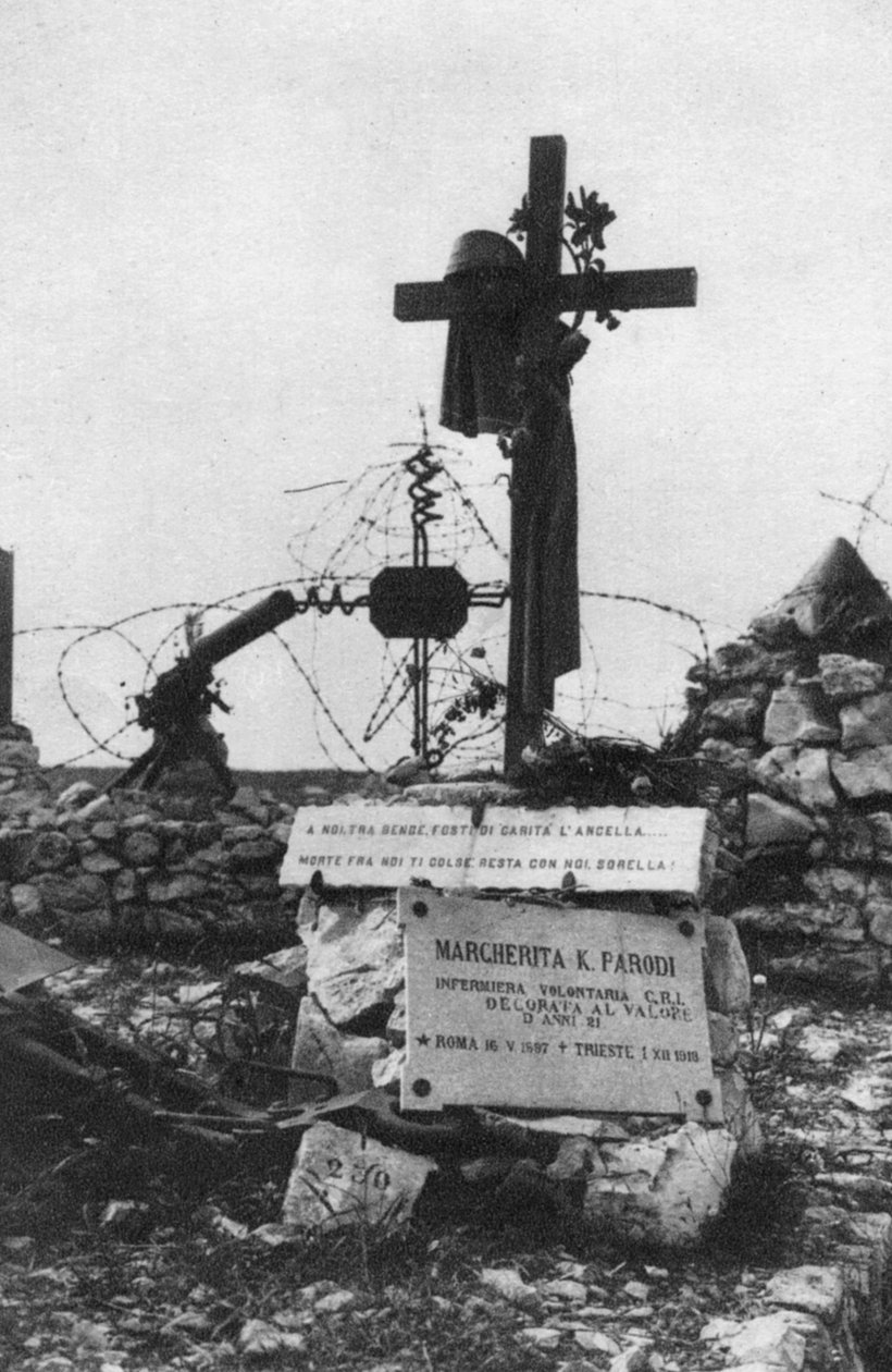 İtalyan Kızıl Haç gönüllü hemşiresinin mezarı, c1918 by Unbekannt