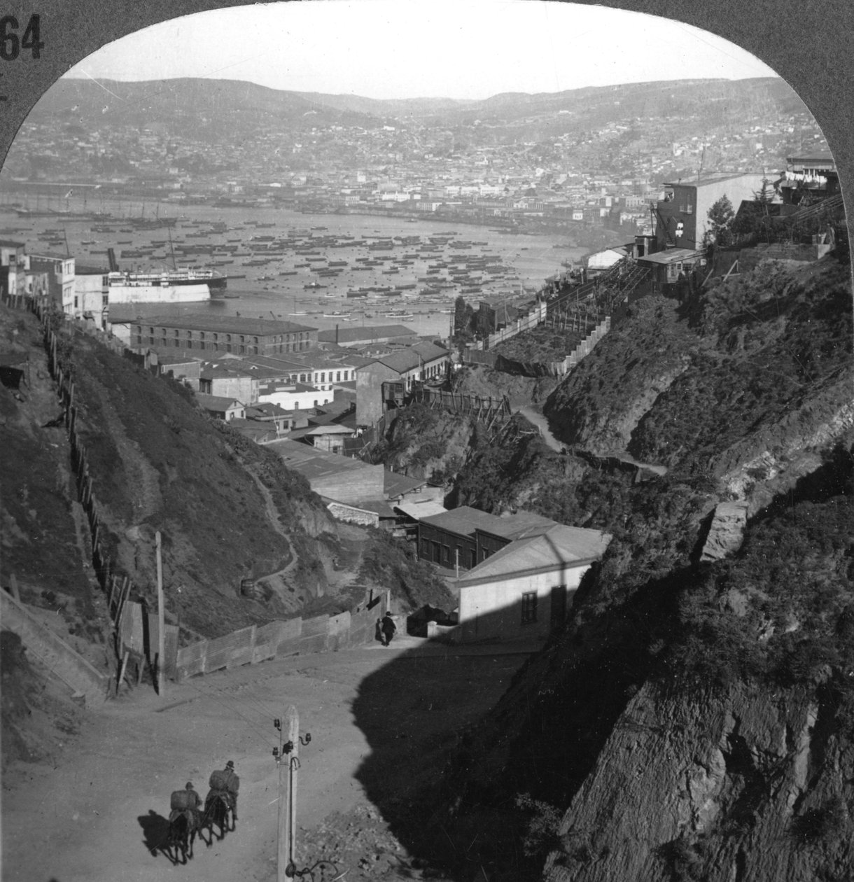 Valparaiso limanı ve şehri, Şili, c1900