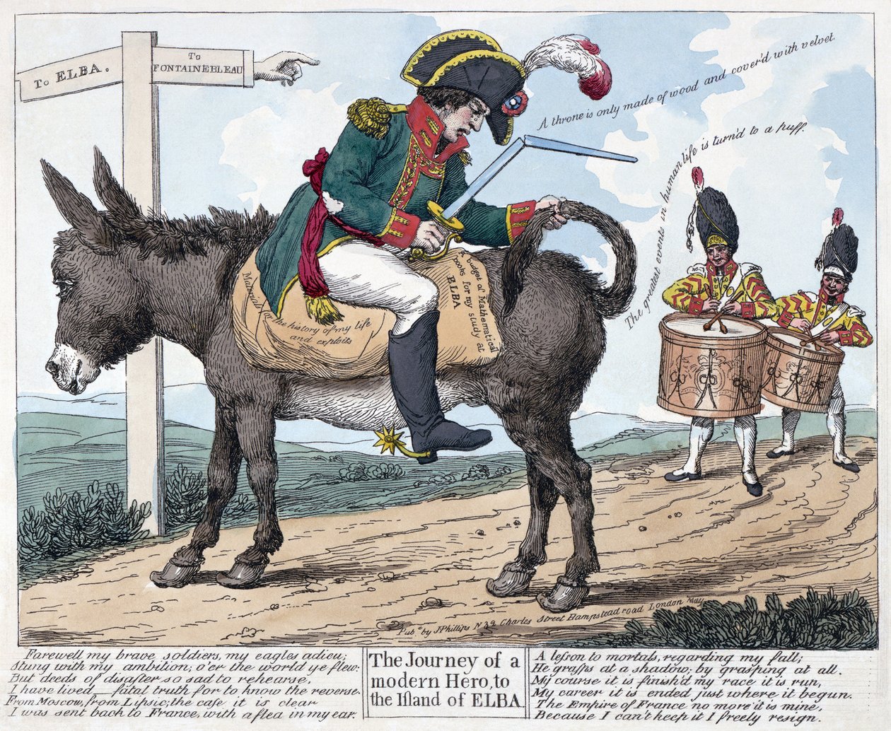 Modern bir kahramanın Elba adasına yolculuğu, 1814 by Unbekannt