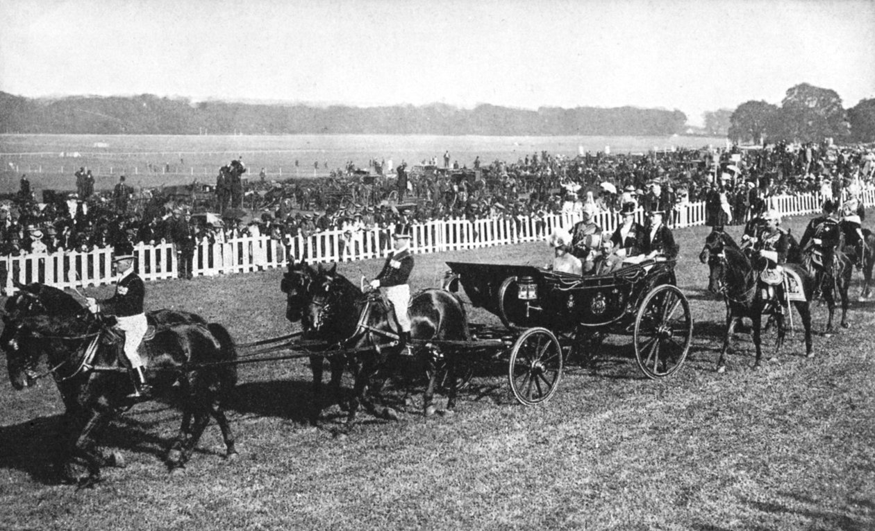 Leopardstown yarışlarına gelen kral ve kraliçe, Dublin, Temmuz 1911, 1936 by Unbekannt