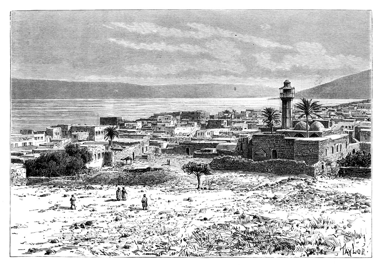 Tiberias Gölü ve Şehri, İsrail, 1895 by Unbekannt