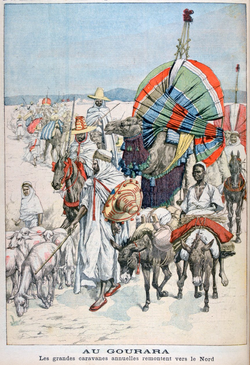 Kuzeye giden büyük yıllık kervanlar, Gourara, Cezayir, 1903 by Unbekannt