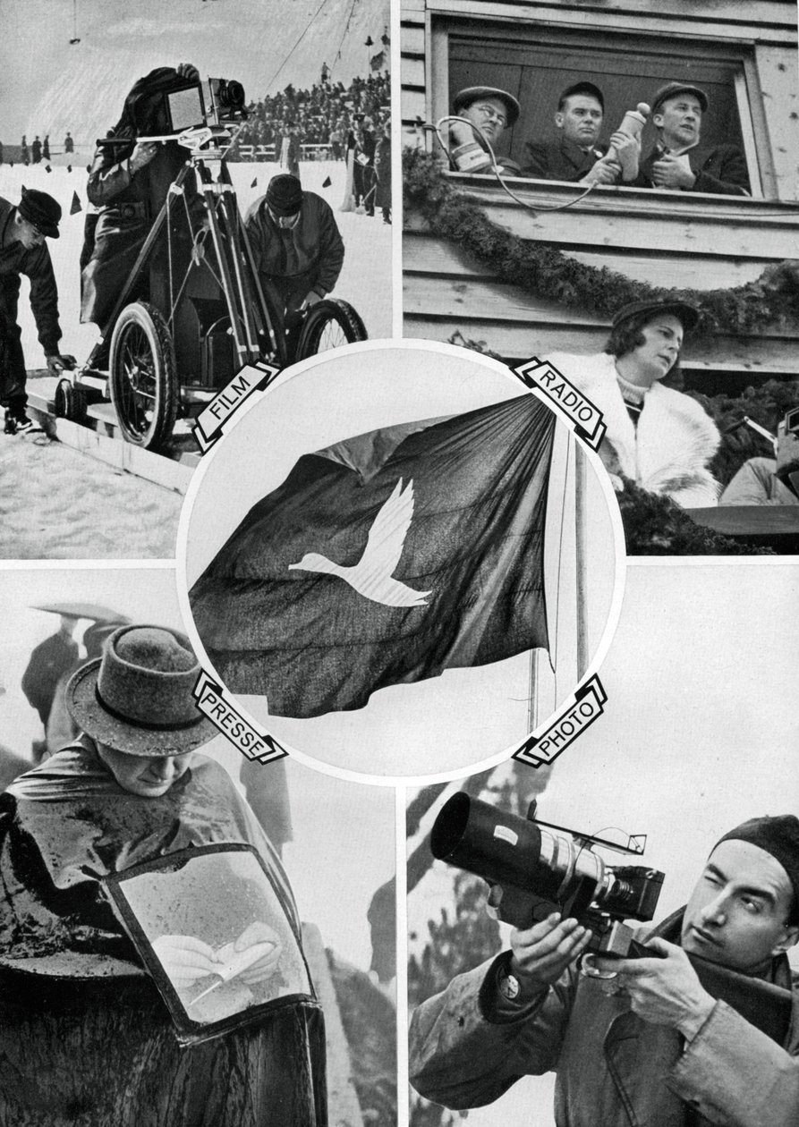 Hareket halindeki medya, Kış Olimpiyat Oyunları, Garmisch-Partenkirchen, Almanya, 1936 by Unbekannt