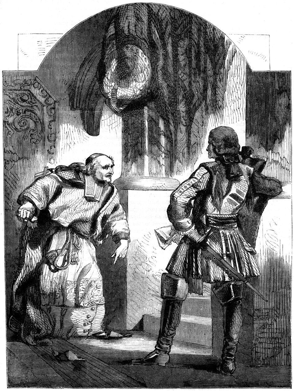 Kardinal Giulio Alberoni ve Albay Stanhope arasındaki görüşme, 18. yüzyıl 19. yüzyıl by Unbekannt