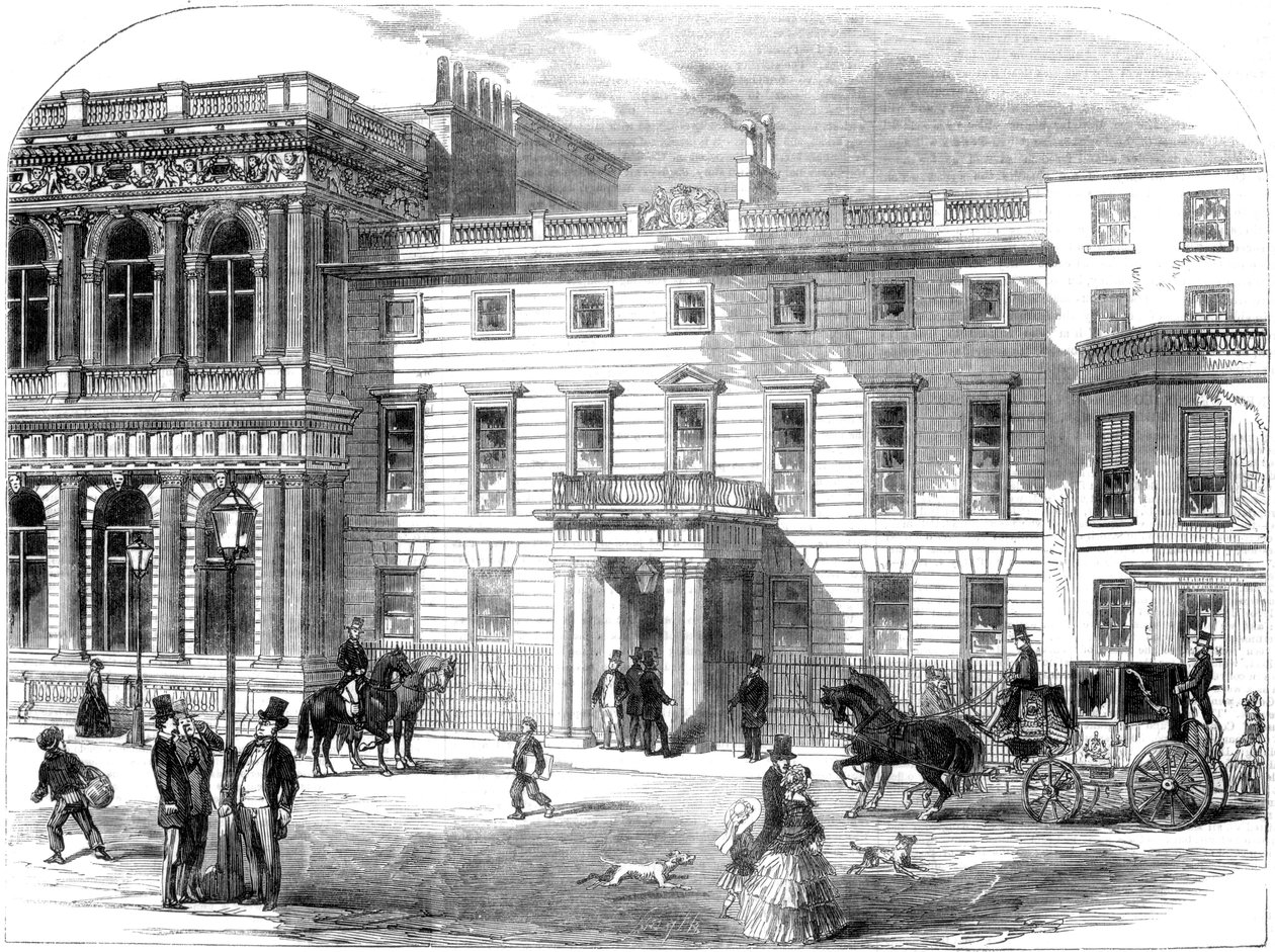 Savaş bölümünün yeni ofisi, Buckingham House, Pall Mall, Londra, 1855 by Unbekannt