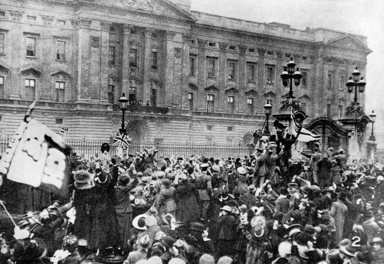 Ateşkesin okunduğuna dair resmi bildiri, Buckingham Sarayı, 1918 1936 by Unbekannt