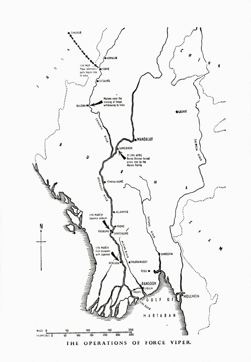 Force Viper, Burma, II. Dünya Savaşı, 1942-1943 1944 operasyonları. by Unbekannt