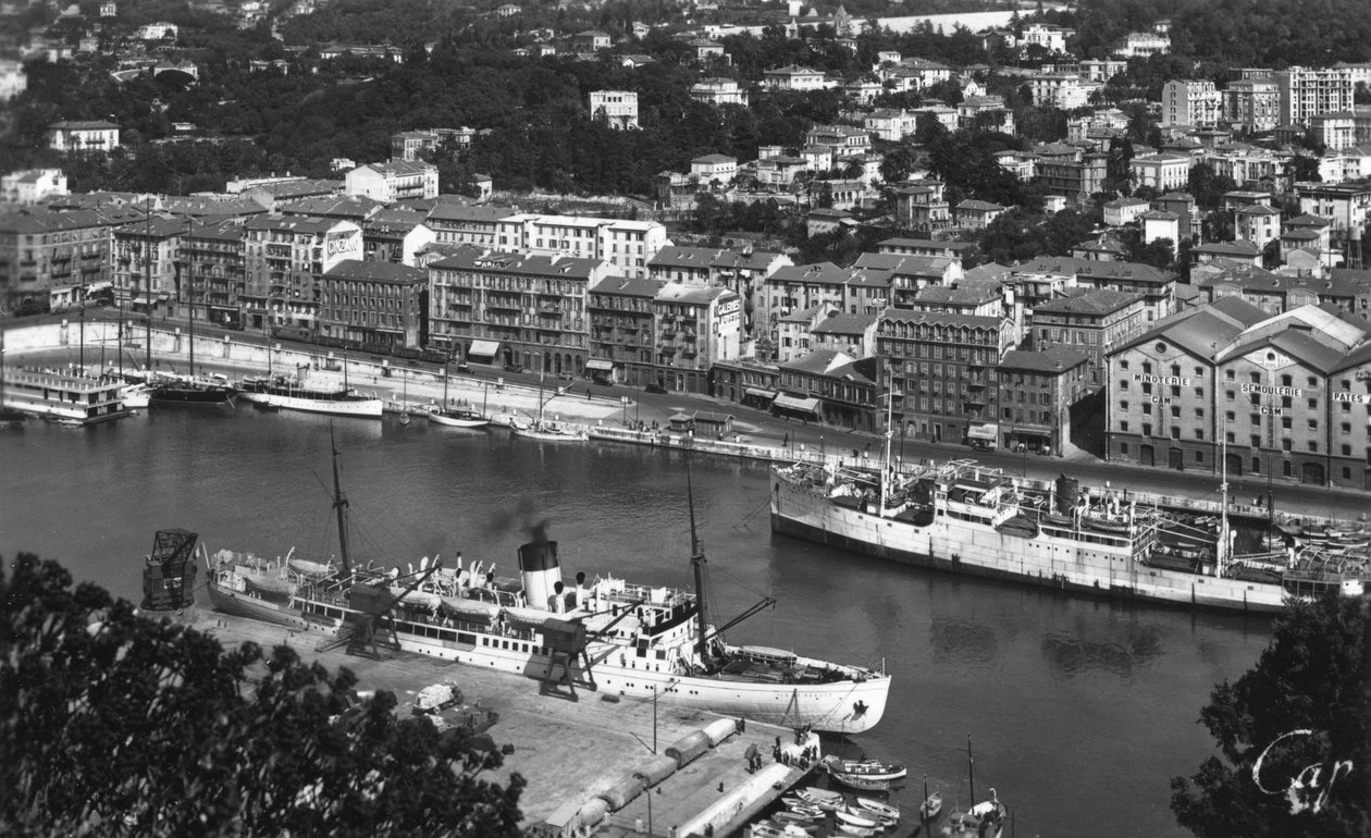 Mont Boron, Nice, Fransa, 20. yüzyılın başlarından liman by Unbekannt