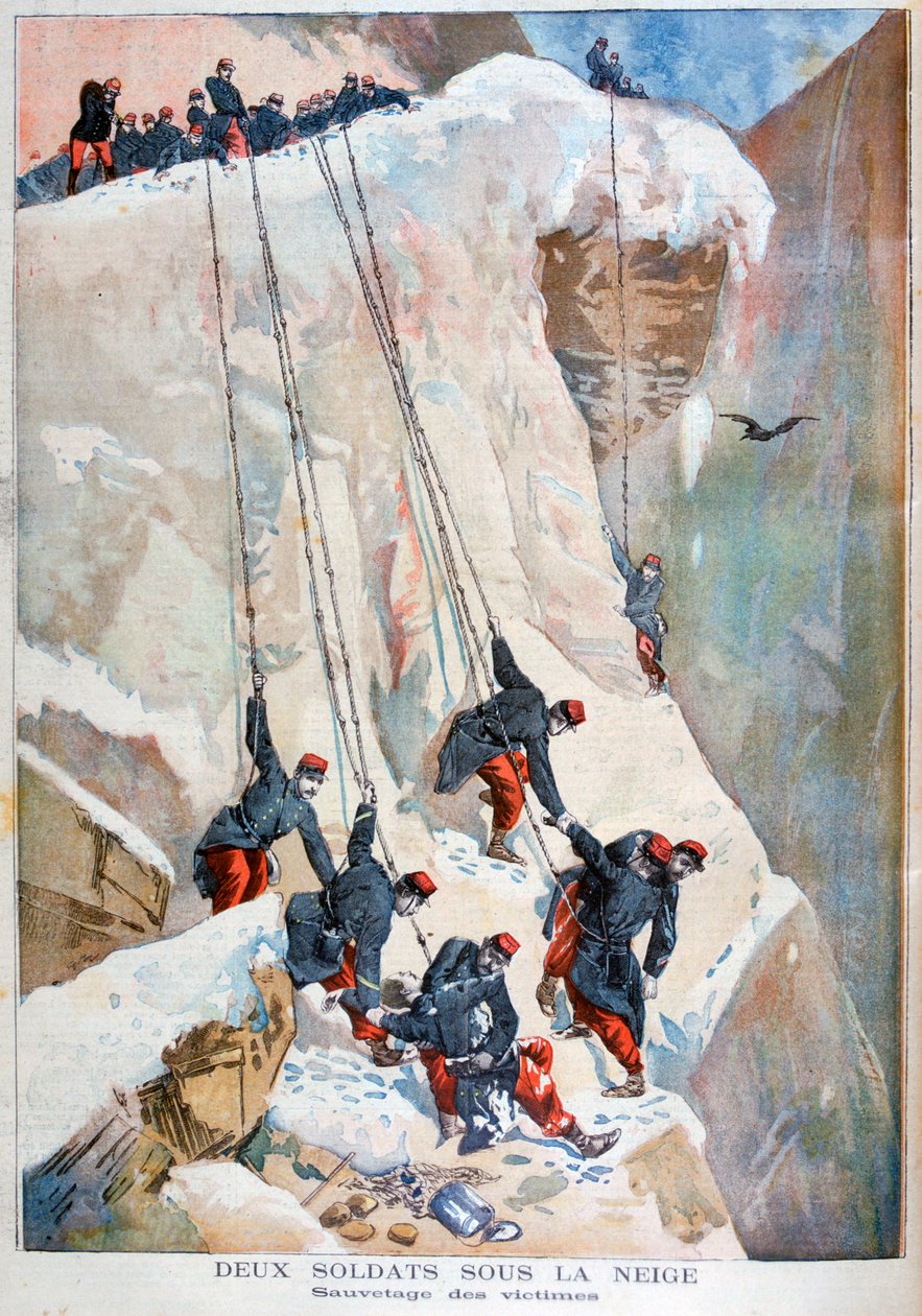 Çığdan sonra iki Fransız askerinin kurtarılması, 1894 by Unbekannt