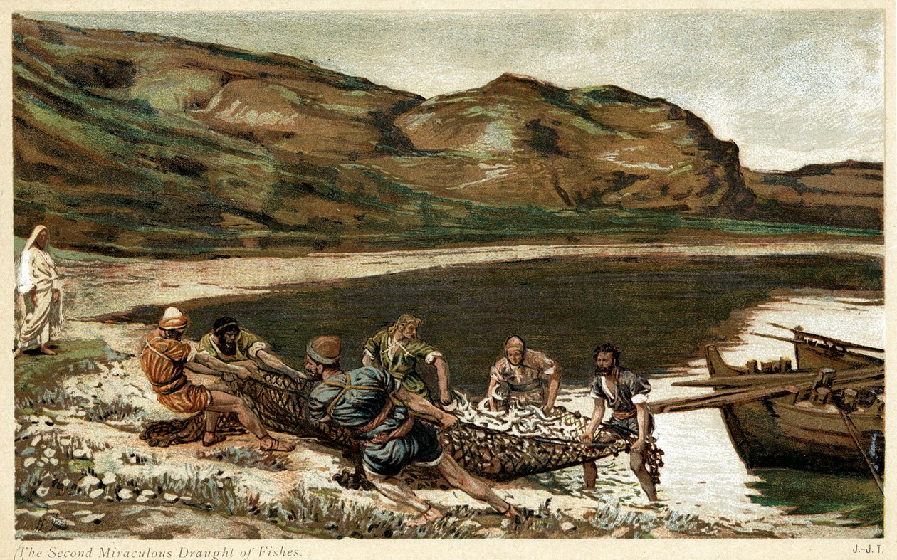 Balıkların ikinci mucizevi çekimi, c1890 by Unbekannt