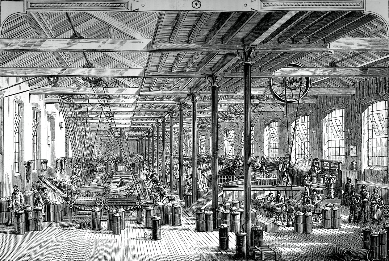 Shadwell ipindeki eğirme odası, c1880 by Unbekannt