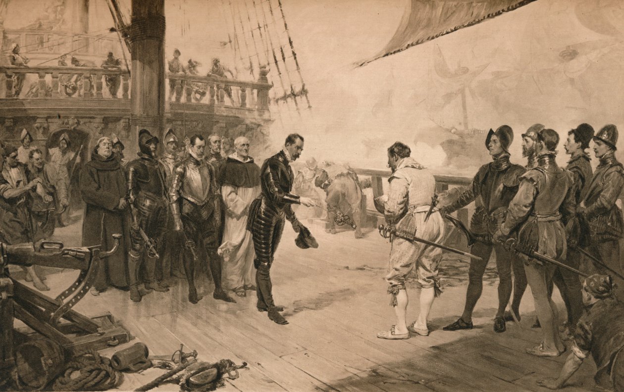 Don Anton'un Sir Francis Drake'e teslim olması, 1 Mart 1579 1905 by Unbekannt