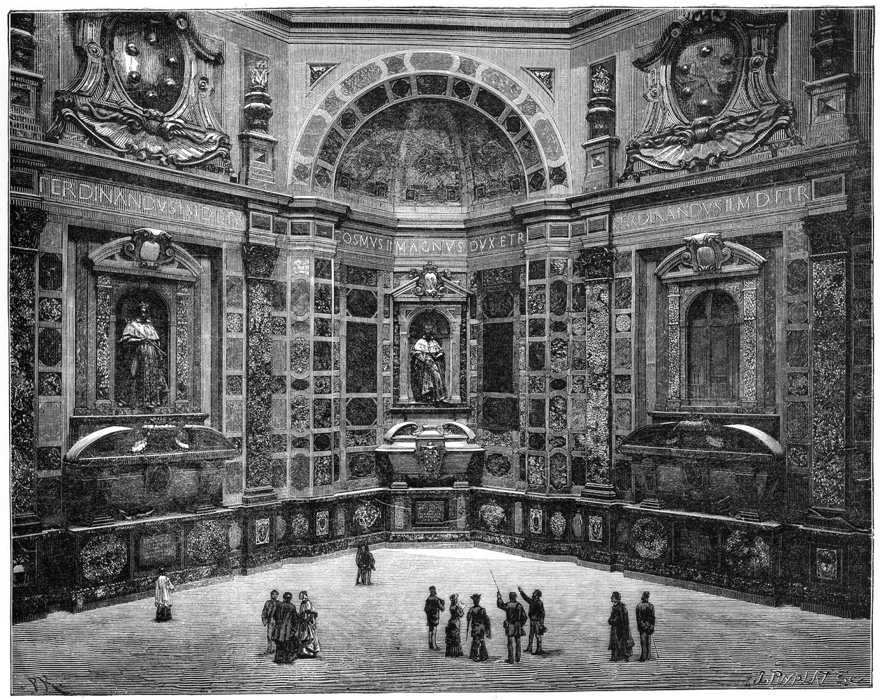 Medici ailesinin sonuncusunun mezarı, San Lorenzo Bazilikası, Floransa, İtalya, 1882 by Unbekannt