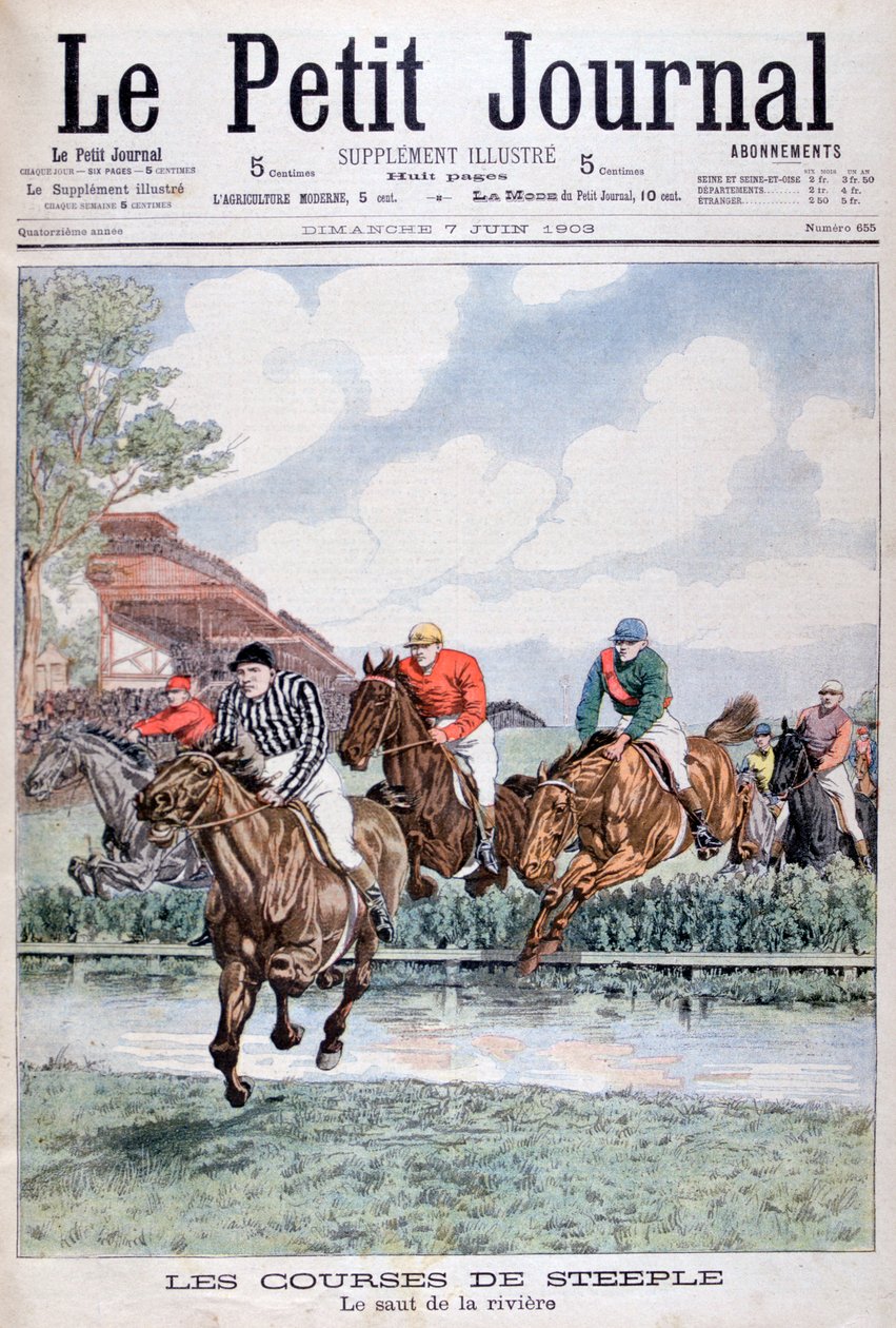 Engelli koşuda su atlama, Auteuil, 1903 by Unbekannt