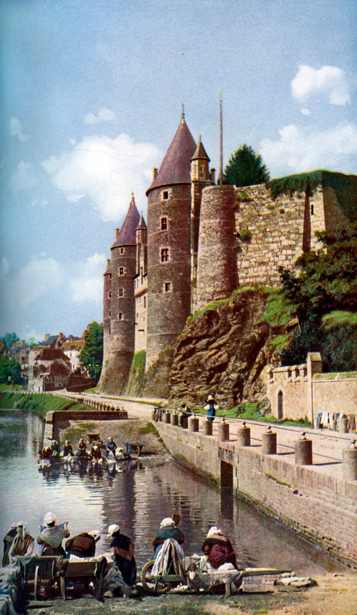 Josselin'in çamaşırlarını yıkayan kadınları, Brittany, Fransa, c1924 by Unbekannt
