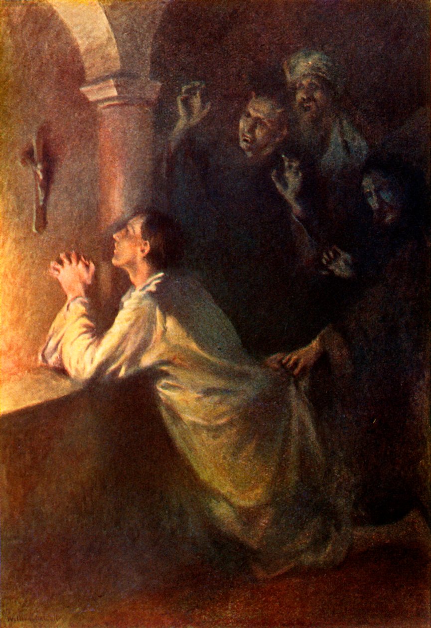 "Genç adam içtenlikle dua etti", 1917. by Unbekannt