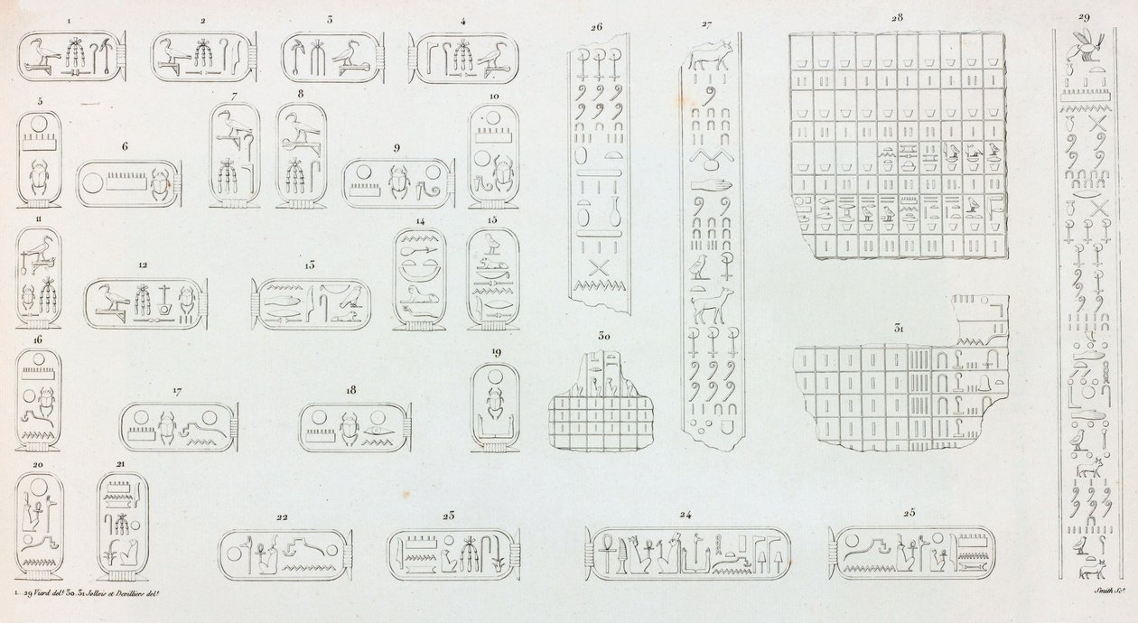 Teb: Karnak, hiyeroglifler by Unbekannt