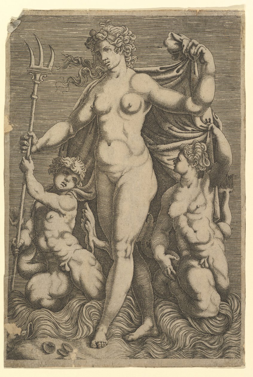 Thetis İki Tritonla Ayakta Duruyor. by Unbekannt