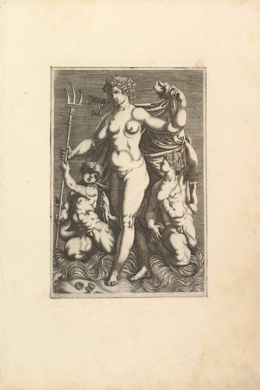 Thetis İki Tritonla Ayakta Duruyor. by Unbekannt