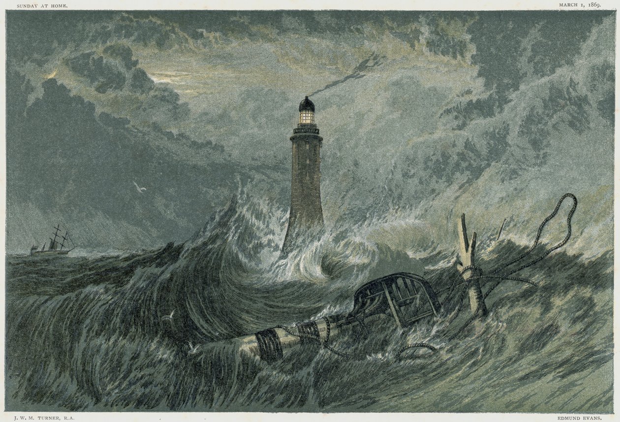 Üçüncü Eddystone deniz feneri, 19. yüzyıl by Unbekannt