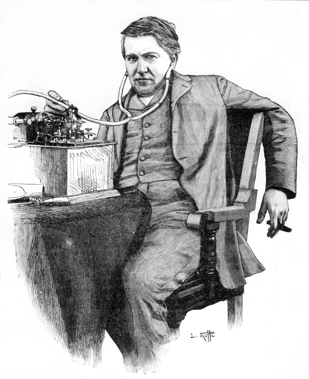 Thomas Alva Edison, Amerikalı mucit, c1906 by Unbekannt